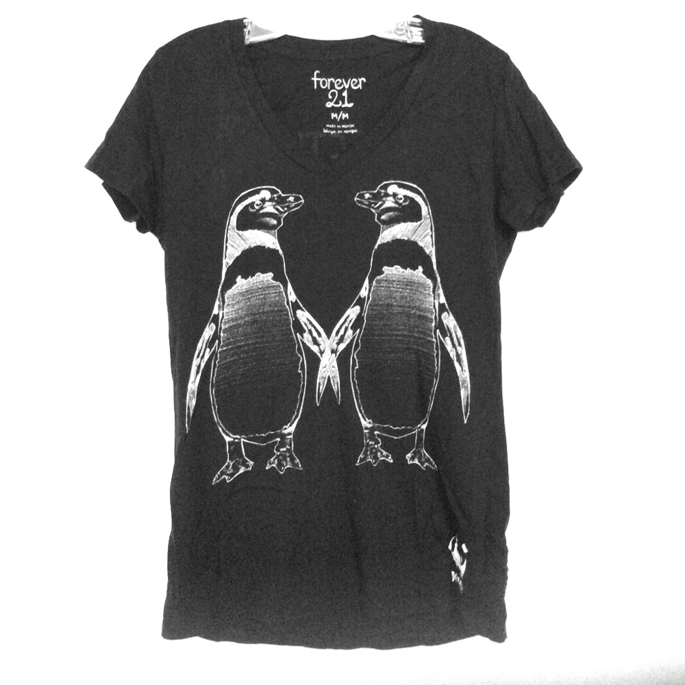 Save The Penguin V neck t shirt